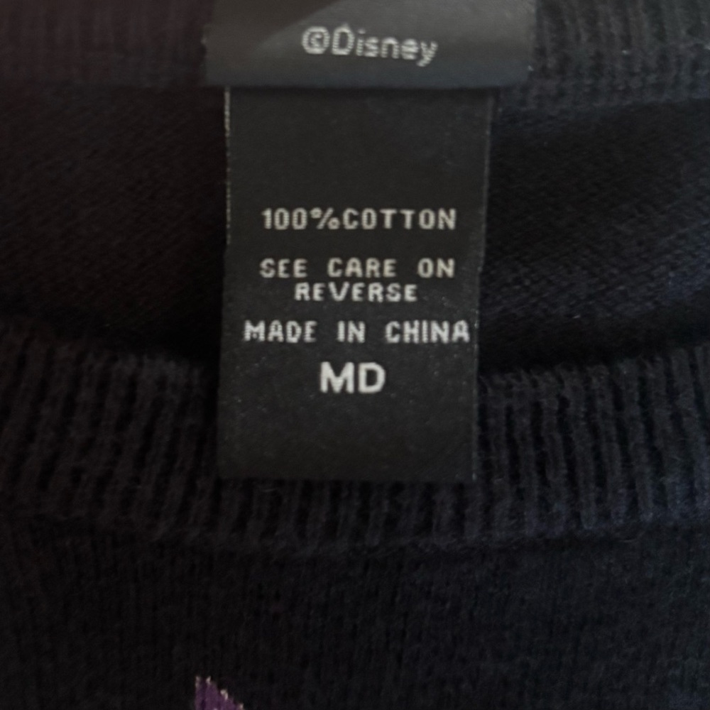 Disney Maleficent Black Sweater Size Medium / Villains Graphic Pullover - Picture 5 of 9